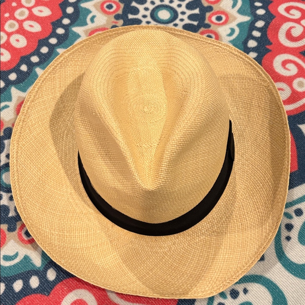 J. Crew Light Tan Panama Hat EUC